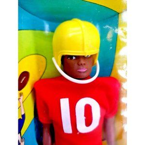 VAN Black Male Football Player w/ Helmet Dawns Friend Topper NIB 1970  0506-0001